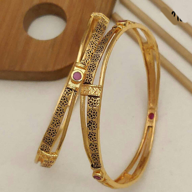 H K Fashion Gold Plated Bangle Set