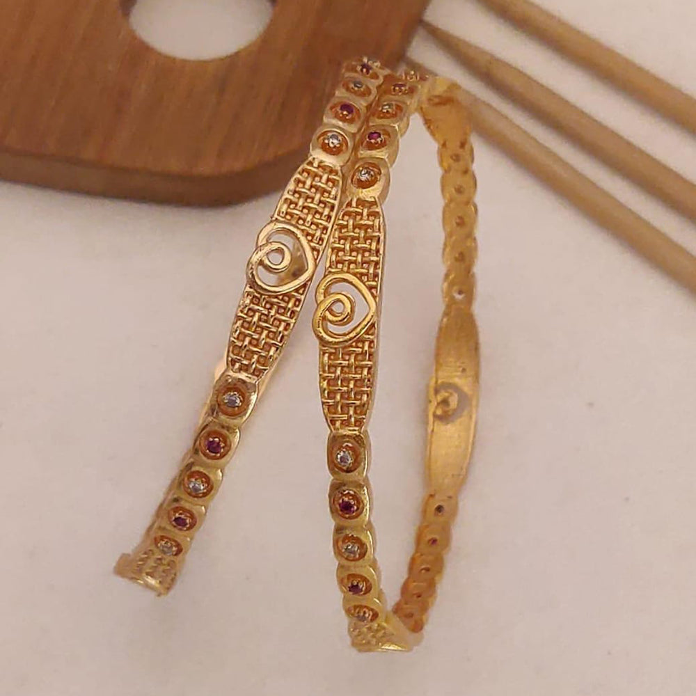 H K Fashion Gold Plated Bangle Set