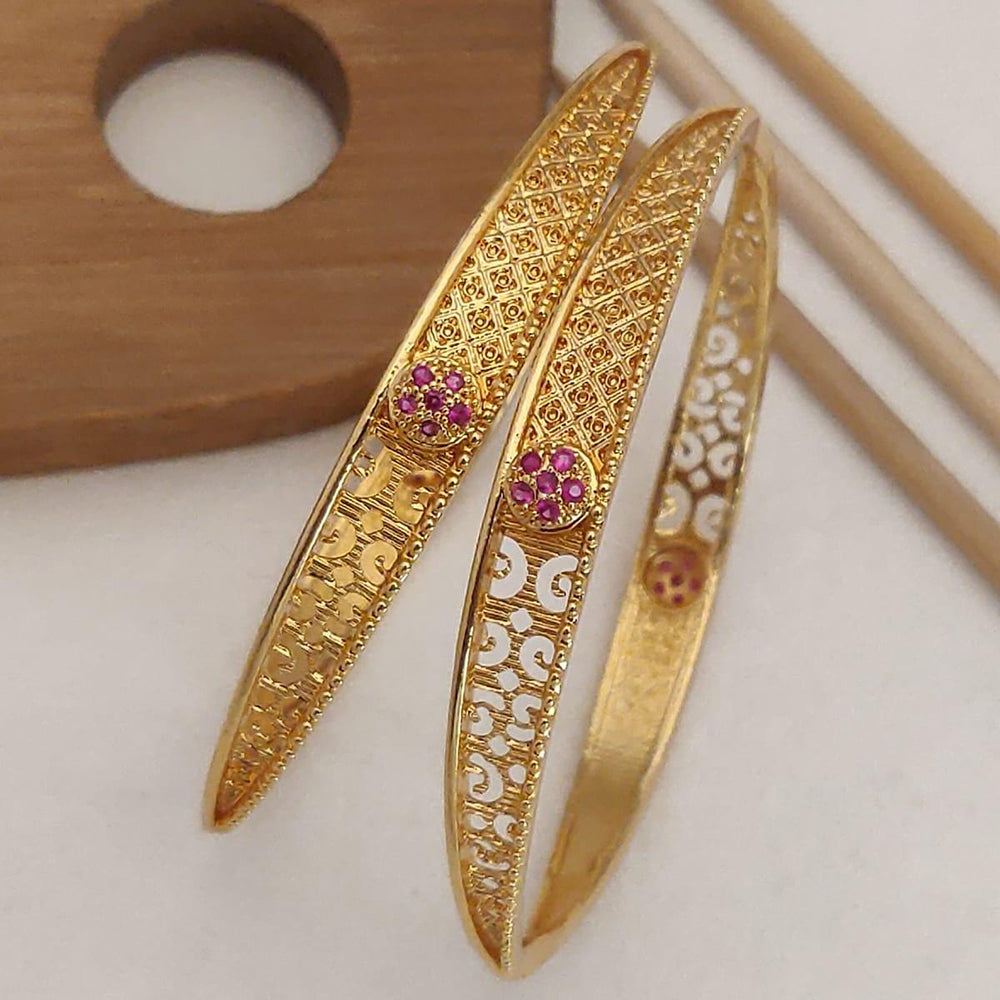 H K Fashion Gold Plated Bangle Set