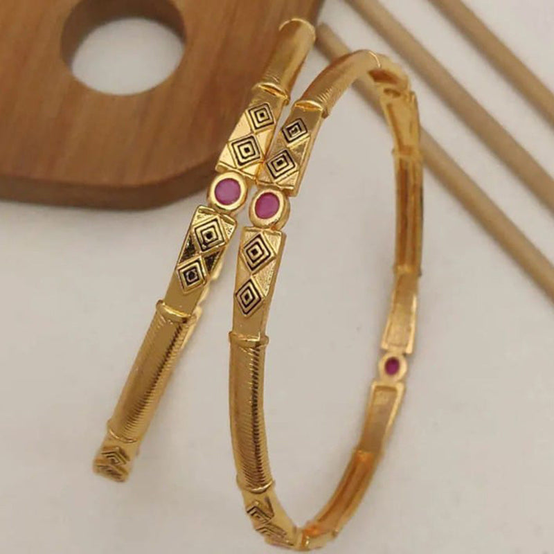 H K Fashion Gold Plated Bangle Set