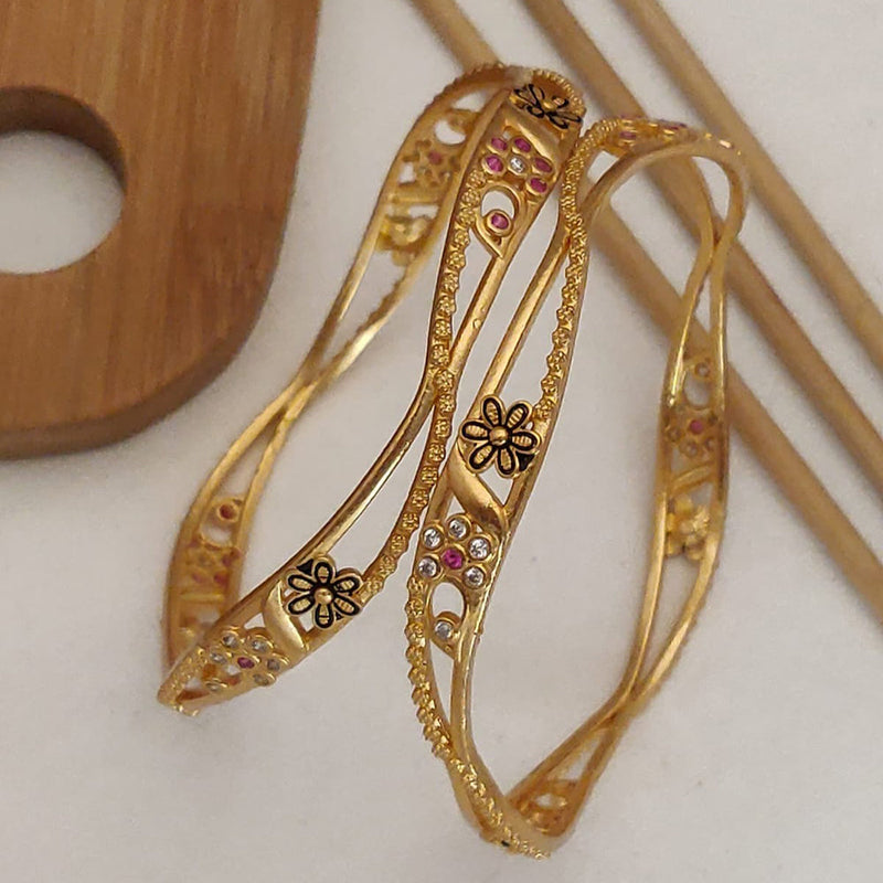 H K Fashion Gold Plated Bangle Set