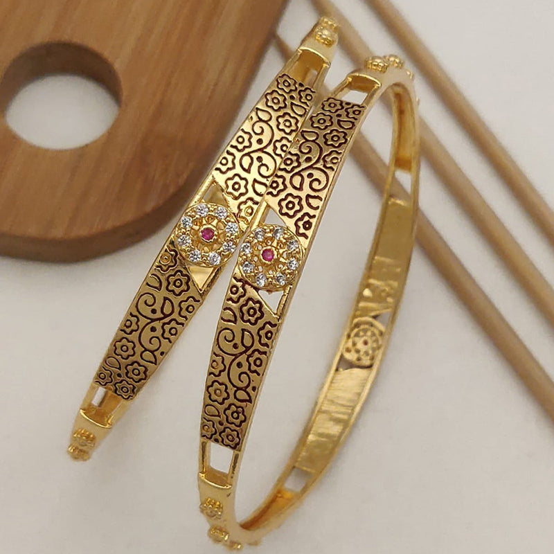 H K Fashion Gold Plated Bangle Set