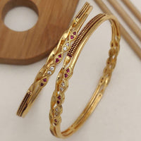 H K Fashion Gold Plated Bangle Set