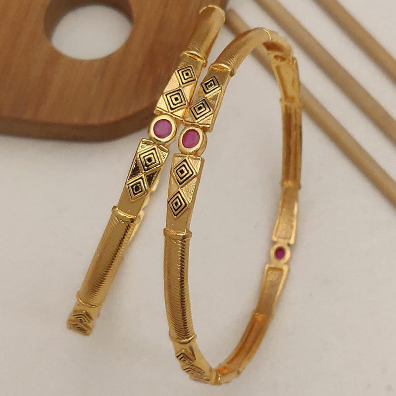 H K Fashion Gold Plated Bangle Set