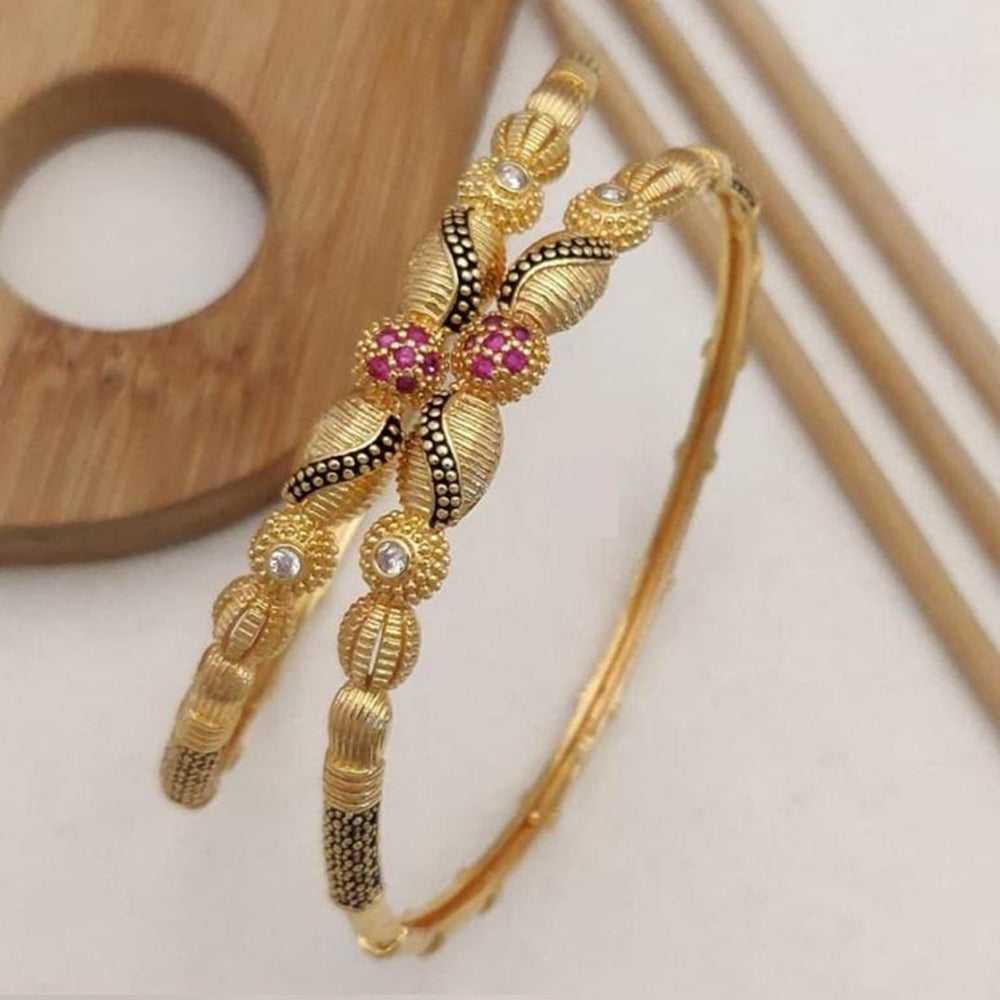 H K Fashion Gold Plated Bangle Set