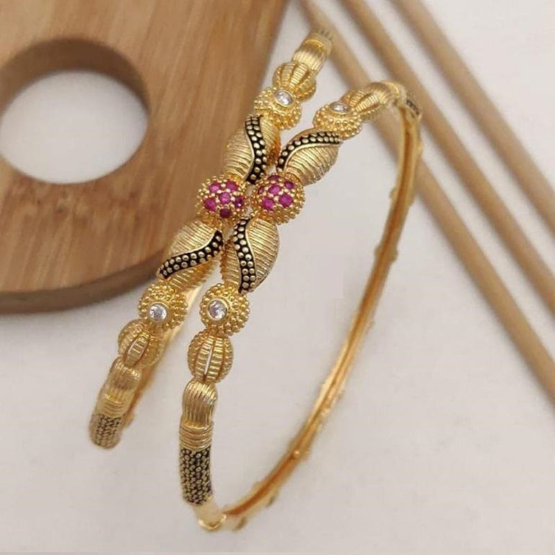 H K Fashion Gold Plated Bangle Set