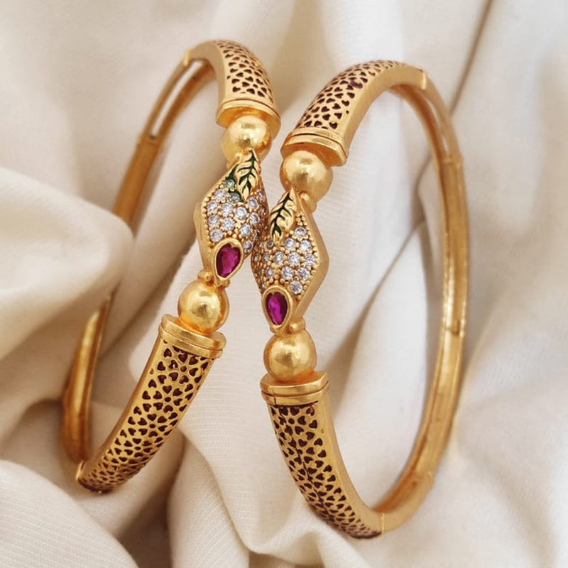 H K Fashion Gold Plated Bangle Set