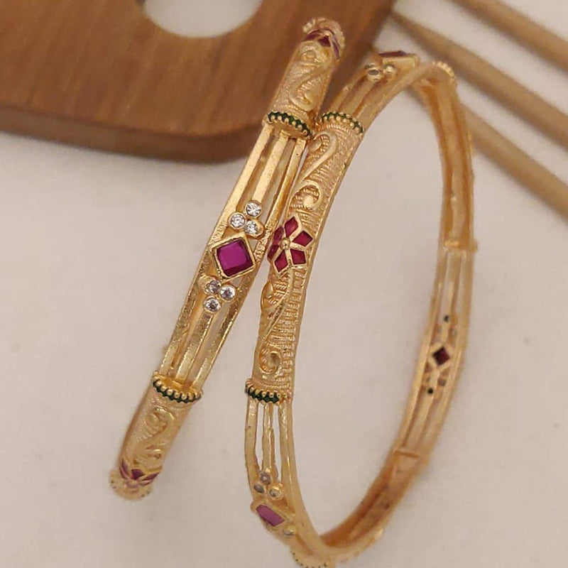 H K Fashion Gold Plated Bangle Set