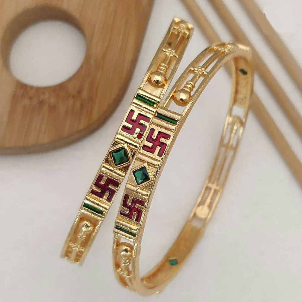 H K Fashion Gold Plated Bangle Set