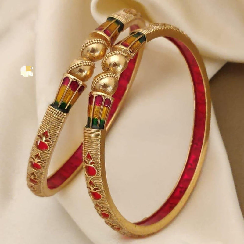 H K Fashion Gold Plated Bangle Set