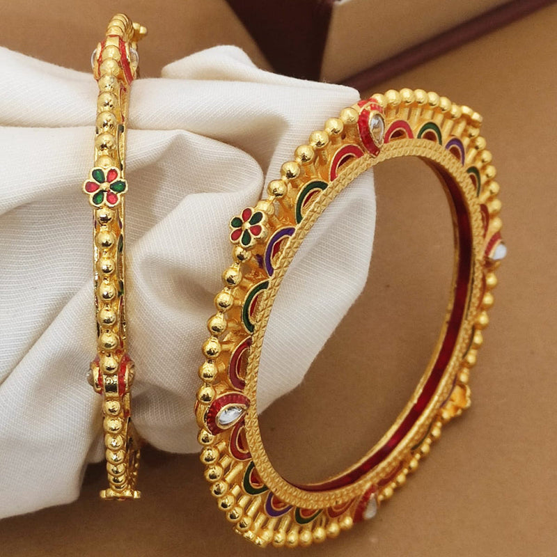 H K Fashion Gold Plated Bangle Set