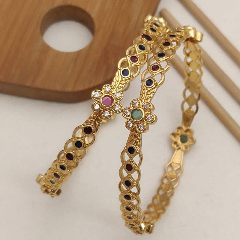 H K Fashion Gold Plated Bangle Set