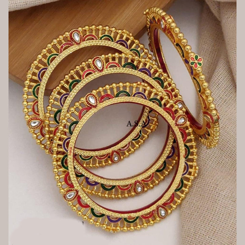 H K Fashion Gold Plated Bangle Set