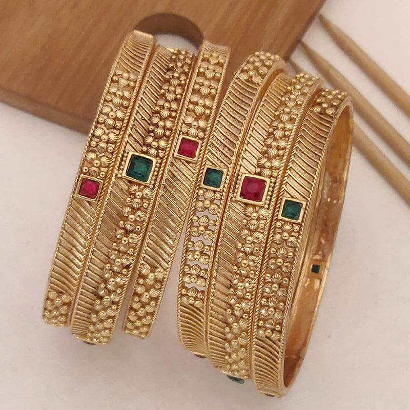 H K Fashion Gold Plated Bangle Set