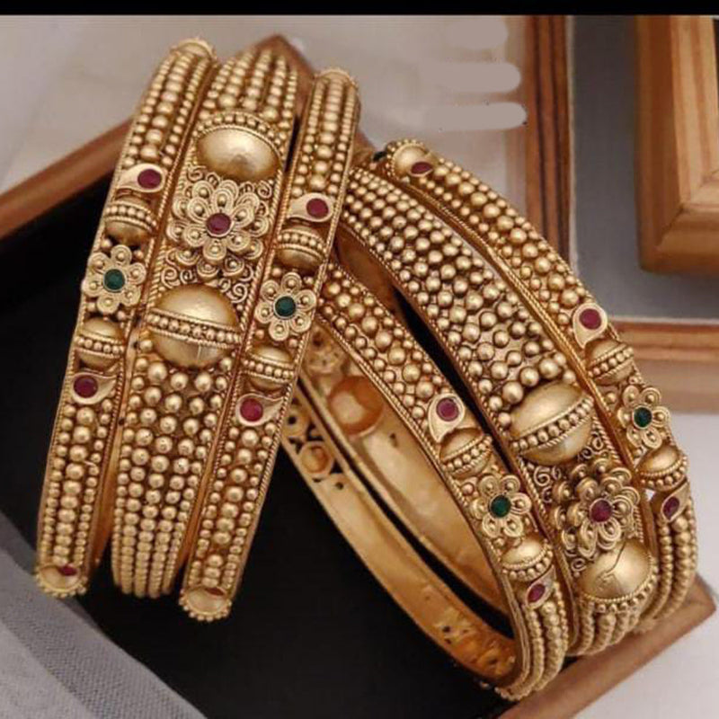 H K Fashion Gold Plated Bangle Set