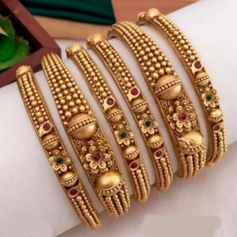 H K Fashion Gold Plated Bangle Set