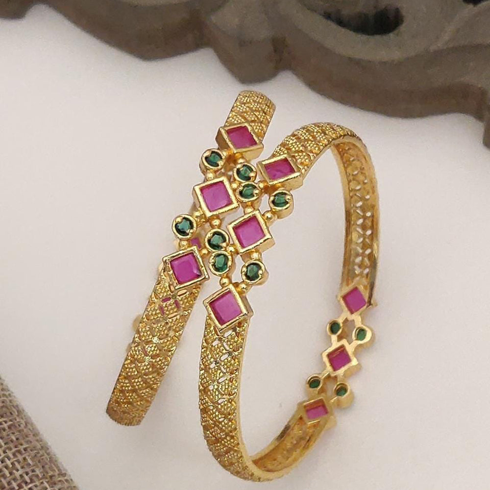 H K Fashion Gold Plated Bangle Set