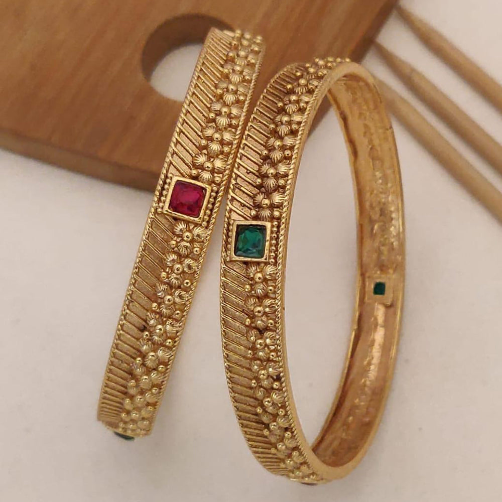 H K Fashion Gold Plated Bangle Set