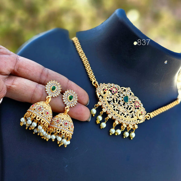 H K Fashion Gold Plated Austrian Stone Choker Necklace Set