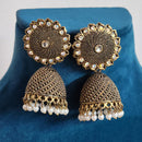 H K Fashion Gold Plated Austrian Stone And  Pearls Jhumki Earrings