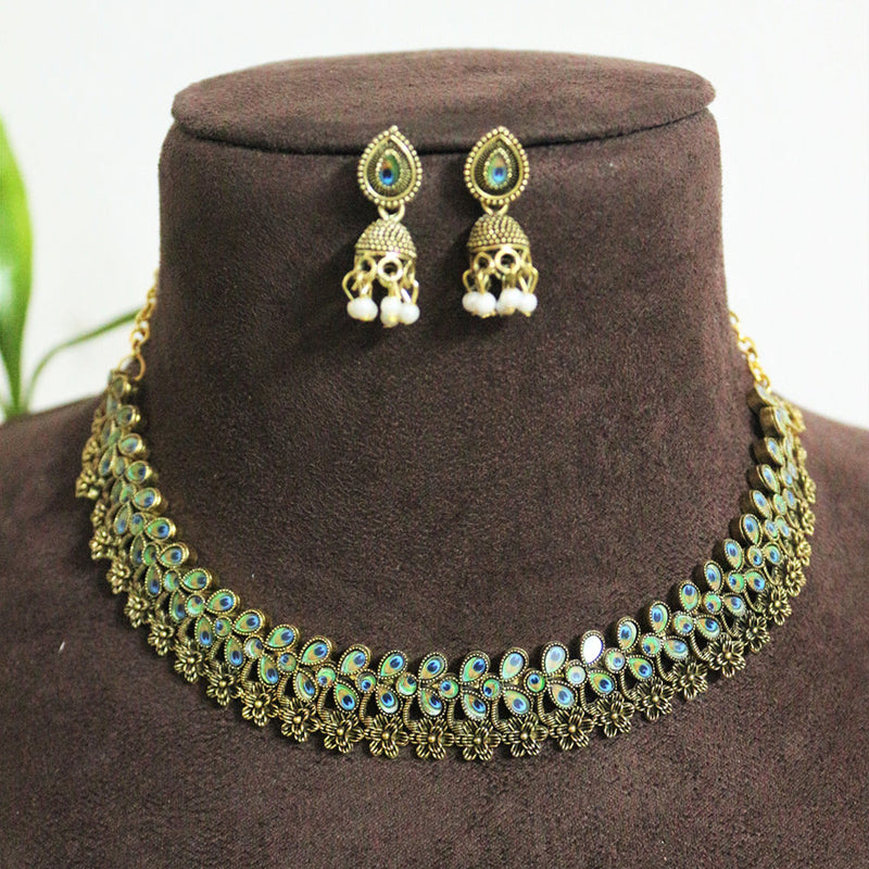 H K Fashion Gold Plated Kundan Stone Necklace Set