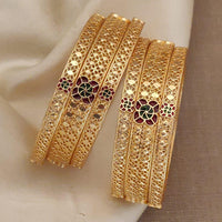 H K Fashion Premium Quality Dailywear Studded Microgold Bangles