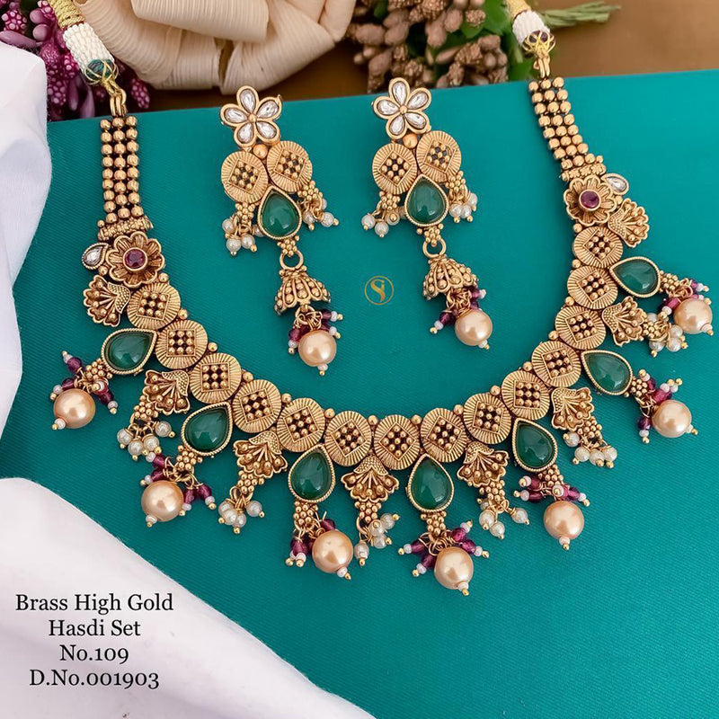 India Art Gold Plated Necklace Set