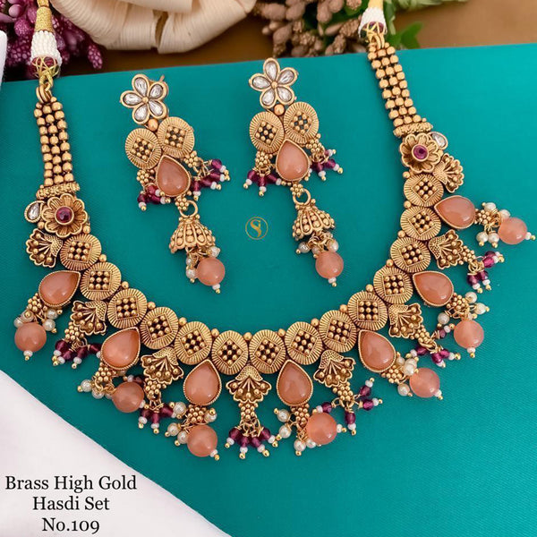 India Art Gold Plated Necklace Set