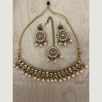 India Art Gold Plated Crystal Stone Necklace Set