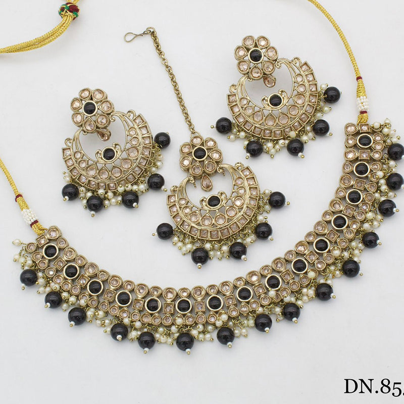 India Art Gold Plated Crystal Stone Necklace Set