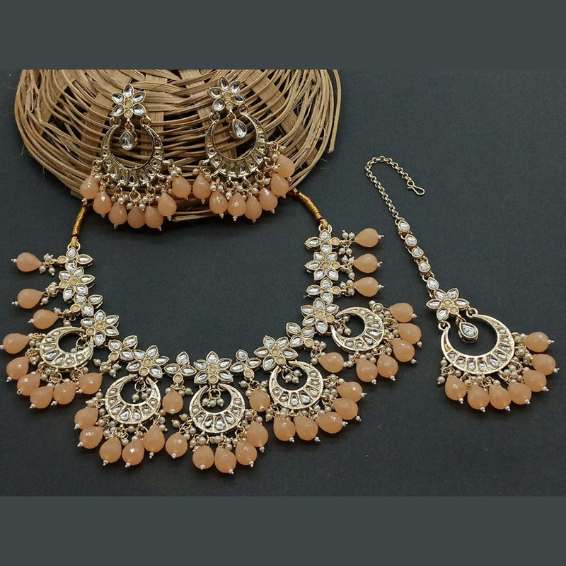 India Art Gold Plated Kundan Necklace Set