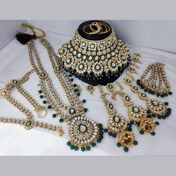 India Art Gold Plated Kundan Stone Bridal Set