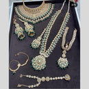 India Art Gold Plated Kundan Stone Beads And Meenakari Bridal Set