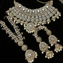 India Art Gold Plated Kundan Stone And Beads Necklace Set