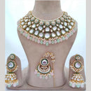 India Art Gold Plated Kundan Stone And Meenakari Necklace Set