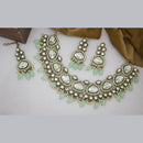 India Art Gold Plated  Kundan Stone And Beads Necklace Set