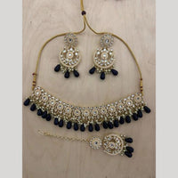 India Art Gold plated Kundan Beads And Pearl Necklace Set