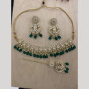 India Art Gold plated Kundan Beads And Pearl Necklace Set
