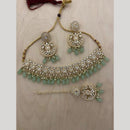 India Art Gold plated Kundan Beads And Pearl Necklace Set