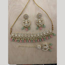 India Art Gold plated Kundan Beads And Pearl Necklace Set