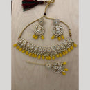 India Art Gold plated Kundan Beads And Pearl Necklace Set