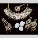 India Art Gold plated Kundan Beads And Pearl Necklace Set