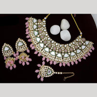 India Art Gold plated Kundan Beads And Pearl Necklace Set