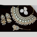 India Art Gold plated Kundan Beads And Pearl Necklace Set