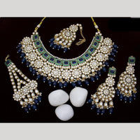 India Art Gold plated Kundan Beads And Pearl Necklace Set