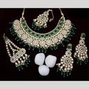 India Art Gold plated Kundan Beads And Pearl Necklace Set