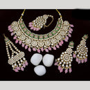 India Art Gold plated Kundan Beads And Pearl Necklace Set