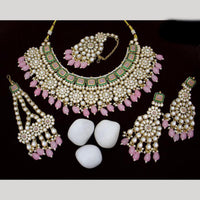 India Art Gold plated Kundan Beads And Pearl Necklace Set