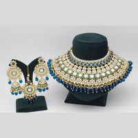 India Art Gold plated Kundan Beads And Pearl Necklace Set