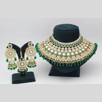 India Art Gold plated Kundan Beads And Pearl Necklace Set